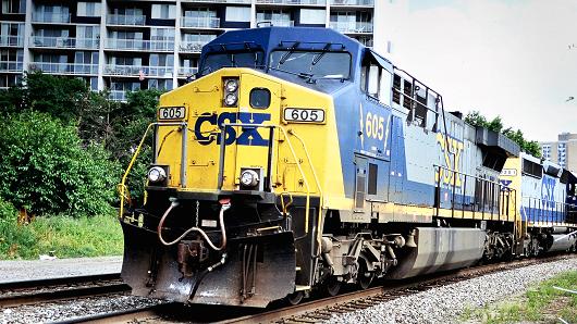 CSX freight lines run through center city Philadelphia