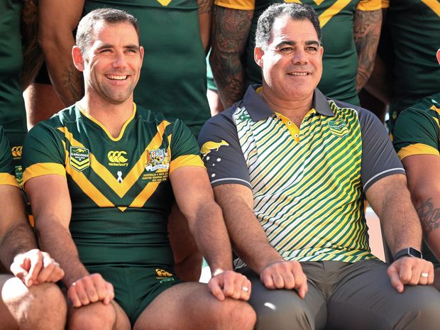 CUP DREAMS Kangaroos captain Cameron Smith and coach Mal Meninga