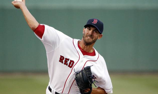 Boston Red Sox starting pitcher Rick Porcello delivers against the New York Yankees in the first inning of a spring training baseball game in Fort Myers Fla. Porcello looks to remain unbeaten this season