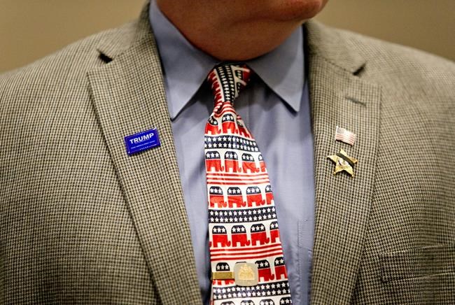 Visitors show their support for Republican presidential candidate Donald Trump prior to his speech at Westin Town Center in Virginia Beach Va. Monday