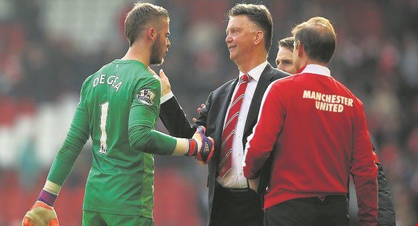 David de Gea did not appear happy under the Louis can Gaal regime