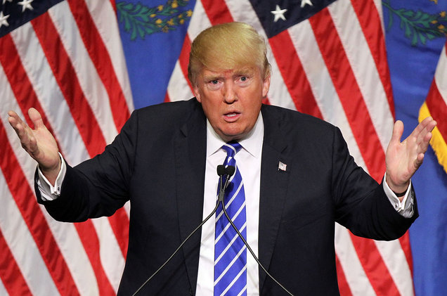 Donald Trump speaks during a campaign rally at the Treasure Island Hotel & Casino on Oct. 8 2015 in Las Vegas.                  Isaac Brekken  Getty Images