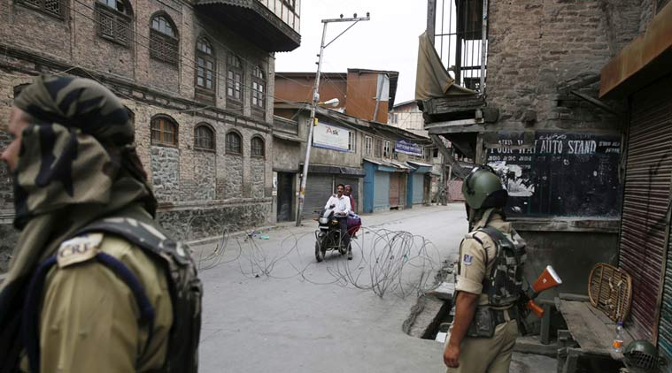 During curfew in Srinagar