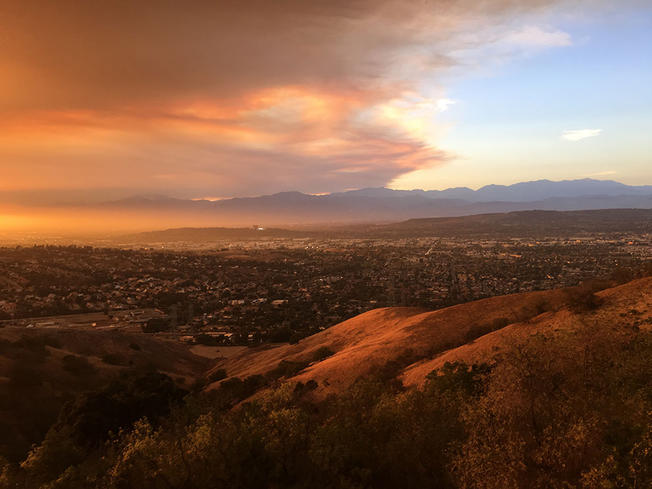 Glenn Koger Smoke from fire in Santa Clarita Brush fire in Santa Clarita