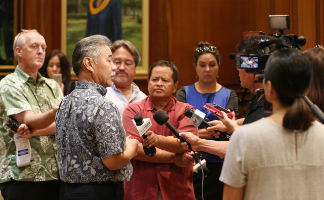 Governor David Ige presser. 18 july 2016