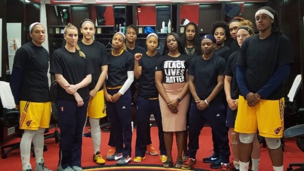 Indiana Fever players defy the league's fines and show their support for #BlackLivesMatter