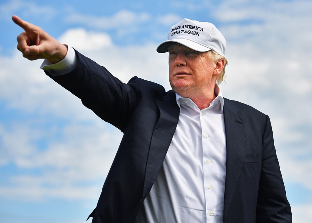 Presumptive Republican nominee for US president Donald Trump visits Trump International Golf Links