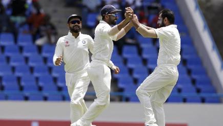 Mohammed Shami right took four wickets as India dominated