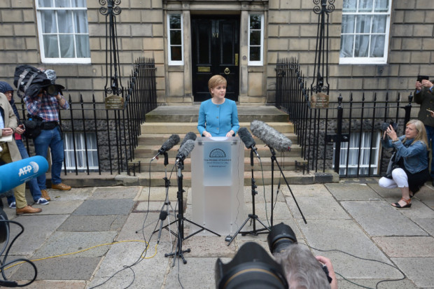 First Minister Nicola Sturgeon sought'immediate discussions with Brussels to'protect Scotland's place in the EU after UK's vote to leave. Pic Neil Hanna