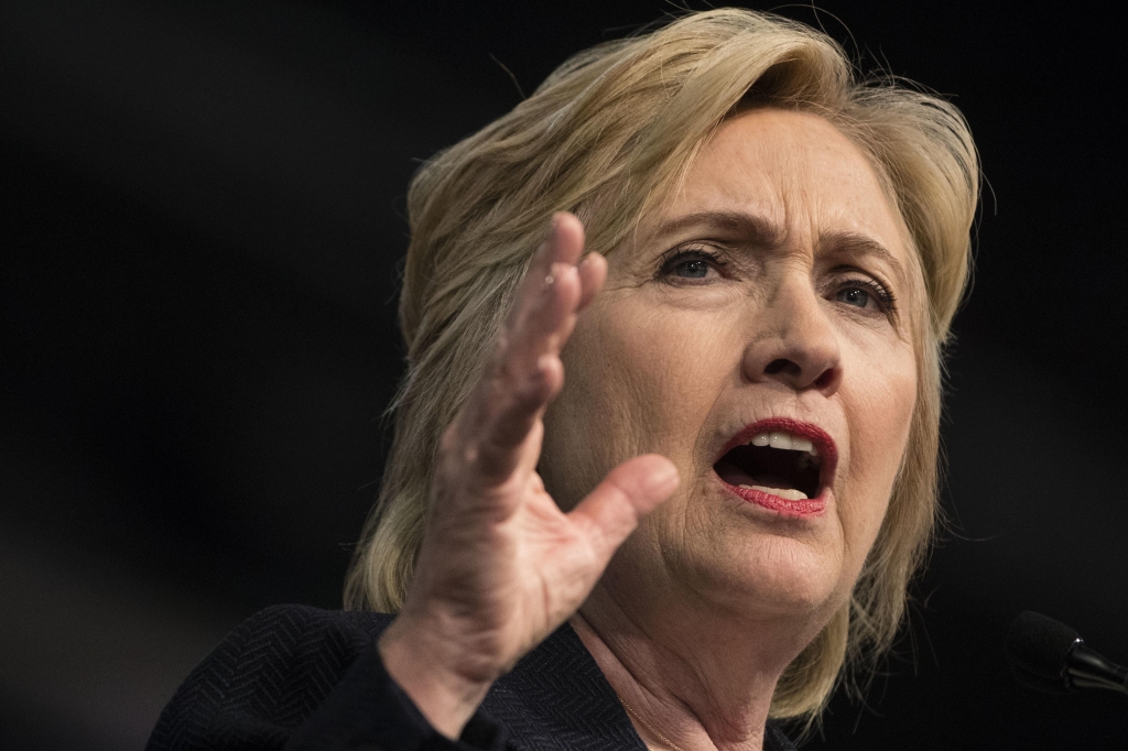 Democratic presidential candidate Hillary Clinton speaks at the African Methodist Episcopal church national convention in Philadelphia Friday