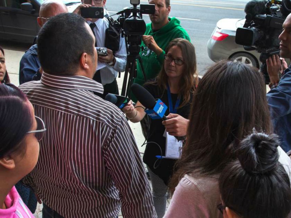 The grandfather of an infant killed in Saskatoon this week spoke to media outside of Saskatoon Provincial Court on Tuesday