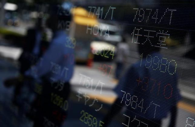 Share price of Japan's Nintendo Co. is displayed at a stock quotation board outside a brokerage in Tokyo Japan