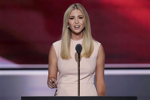 Ivanka Trump daughter of Republican Presidential Nominee Donald J. Trump speaks during the final day of the Republican National Convention in Cleveland Thursday