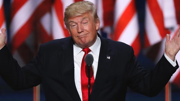 U.S. Republican presidential nominee Donald Trump speaks at the Republican National Convention in Cleveland on Thursday night. REUTERS  Jim Young