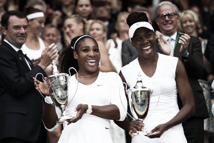 Wimbledon Williams sisters take home title following a straight sets victory over Babos  Shvedova