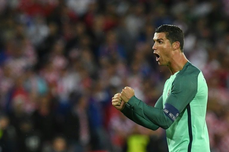 Portugal star Cristiano Ronaldo celebrates after winning the Euro 2016 round of sixteen match against Croatia