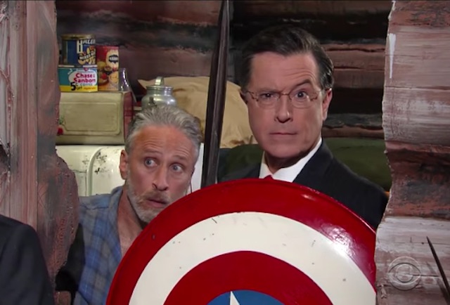 Stephen Colbert crashes RNC stage for 'Hunger Games' prank