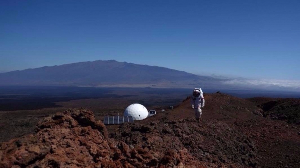 A HI-SEAS crewmember participates in a year-long simulated Mars mission in Mauna Loa Hawaii