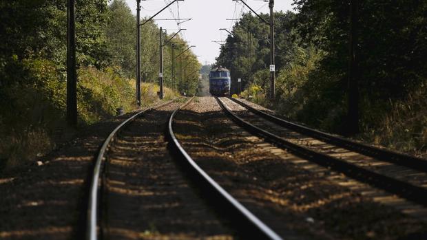 A train travels in an area where a Nazi train is believed to be in Walbrzych southwestern Poland