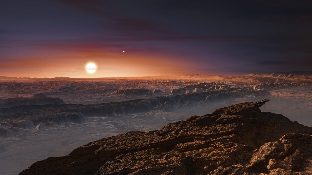 A view of the surface of the newly discovered planet Proxima