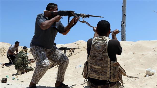 A fighter from the Libya's pro-government forces during an operation to recapture the costal city of Sirte from Daesh terrorist group