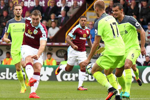 Sam Vokes fired Burnley into an early lead at Turf Moor