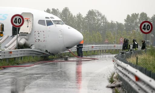 Cargo plane overshoots runway at Italy's Bergamo airport