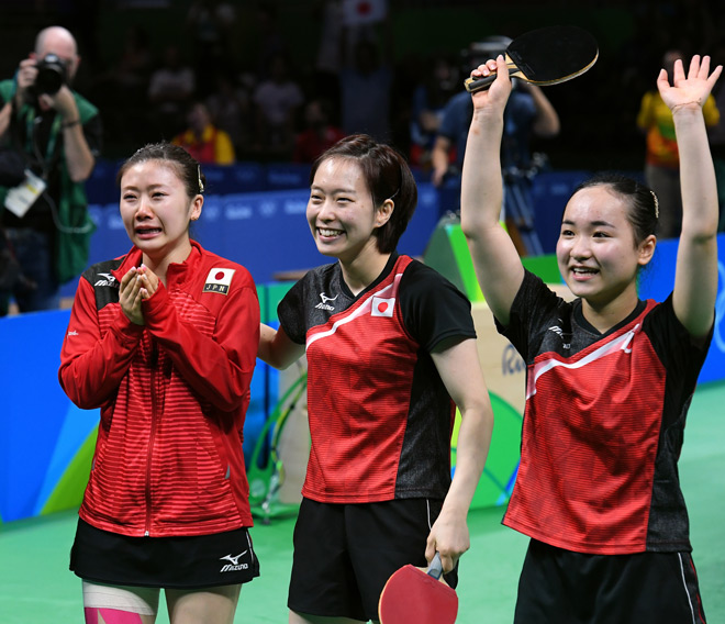 Rio 2016: Japanese teen becomes youngest ever table tennis medallist