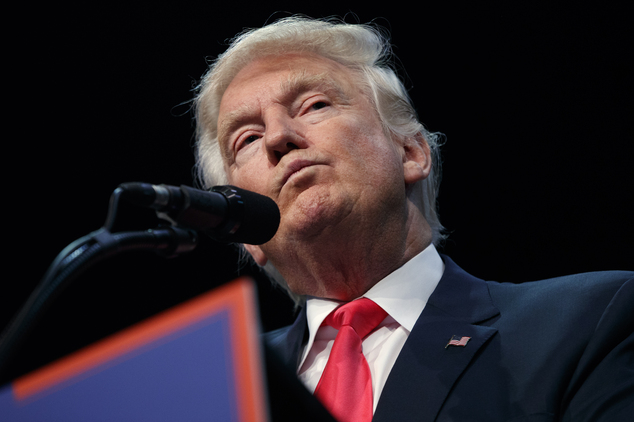 Republican presidential candidate Donald Trump pauses while speaking at a campaign town hall at Ocean Center Wednesday Aug. 3 2016 in Daytona Beach Fla