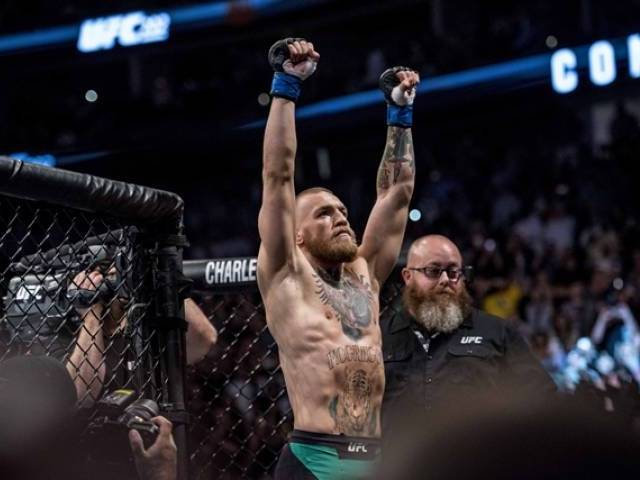 Conor Mc Gregor during UFC 202 at T Mobile Arena