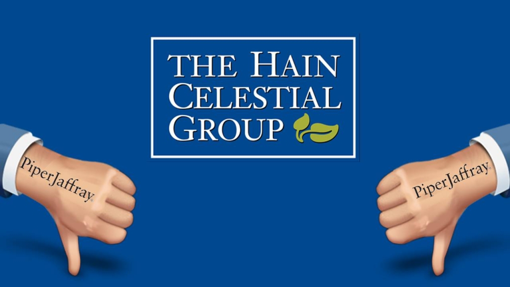 Hain Celestial Group Inc Downgraded At Piper Jaffray Following 10k Filing Delay