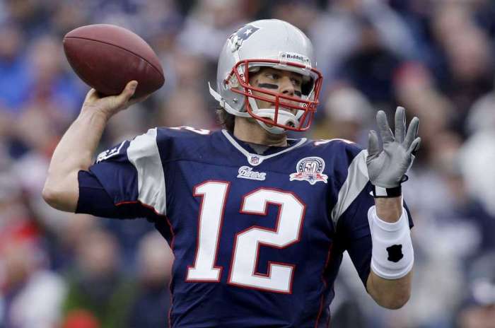 New England Patriots quarterback Tom Brady throws a pass against the Jacksonville Jaguars in the first half during an NFL football game in Foxborough Mass. Sunday Dec. 27 2009.  AP