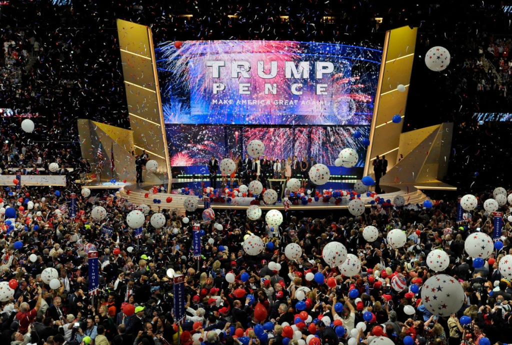 CASH Republican presidential nominee Donald J. Trump seen onstage at the RNC last month raised $82 million in July