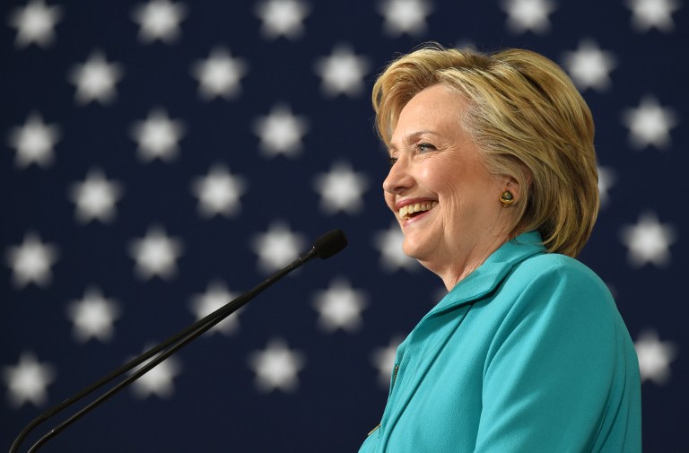 Democratic presidential candidate Hillary Clinton speaks at a campaign event in Reno Nevada