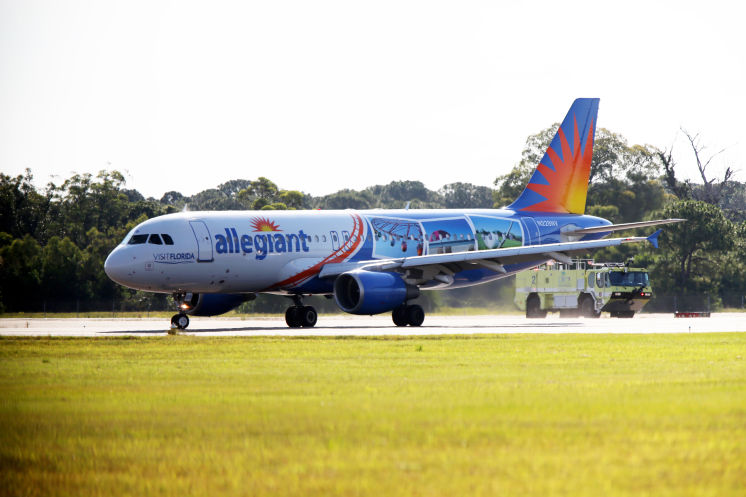 10;An Allegiant Air flight at St. Pete Clearwater International Airport