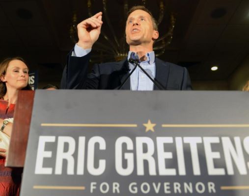 Missouri Republican gubernatorial candidate Eric Greitens speaks