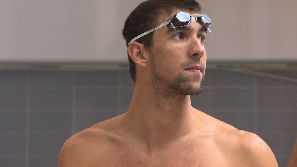 Michael Phelps attends a Team USA training camp in Knoxville Tennessee ahead of the 2012 Summer Olympics