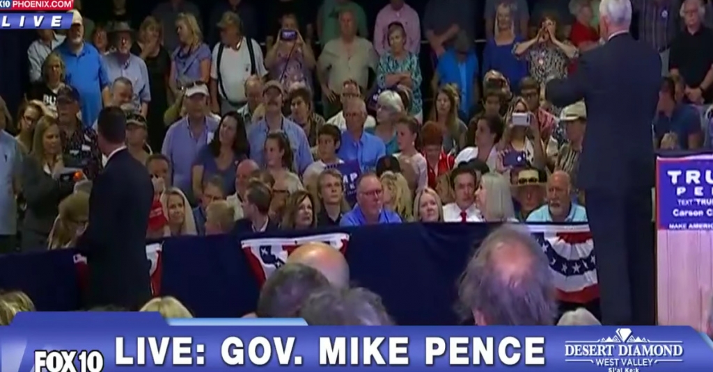 Here’s what happened when a military mom stood up for her son at a Mike Pence rally