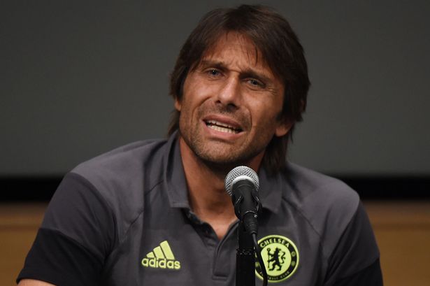 Antonio Conte speaks during a press conference