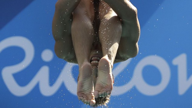 United States&#039 Sam Dorman takes part in a training session at the Maria Lenk Aquatic Center ahead of the 2016 Summer Olympics in Rio de Janeiro Brazil Friday Aug. 5 2016