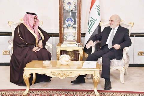 BAGHDAD Iraqi Foreign Minister Ibrahim Al Jaafari meets the new Saudi Ambassador to Iraq Thamer Al Sabhan in the Iraqi capital in this Jan 14 2016 file