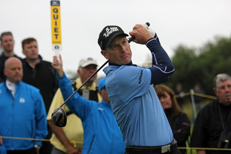 Jim Furyk tees off in 2012