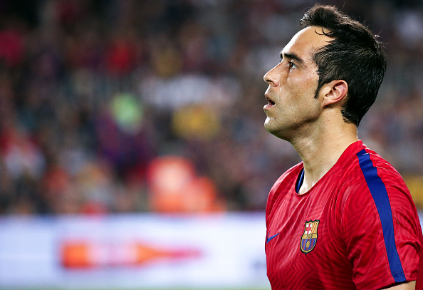 Claudio Bravo during the match between FC Barcelona and Sevilla CF corresponding to the second match of the spanish Supercup played at the Camp Nou Stadium