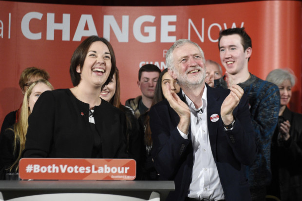 Kezia Dugdal united with Jeremy Corbyn in the run-up to the Scottish Parliamentary election then later called on him to resign. Pic Greg Macvean