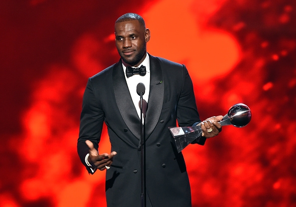 LeBron James accepts the Best Male Athlete award onstage during the 2016 ESPYS at Microsoft Theater