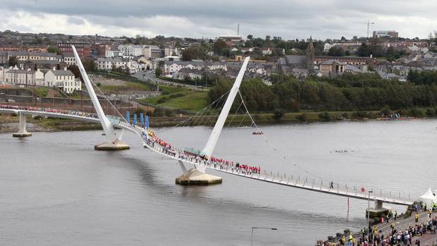 Londonderry's Peace Bridge is one project backed by EU funding