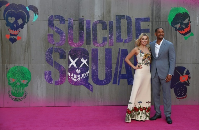 Margot Robbie and Will Smith attend the European premiere of the film'Suicide Squad in central London