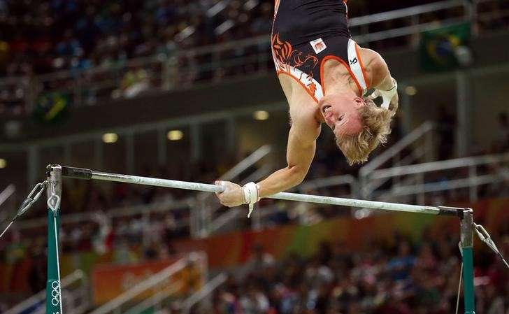 2016 Rio Olympics- Artistic Gymnastics- Final- Men's Horizontal Bar Final- Rio Olympic Arena- Rio de Janeiro Brazil- 16/08/2016. Epke Zonderland of Netherlands competes. REUTERS  Ruben Sprich