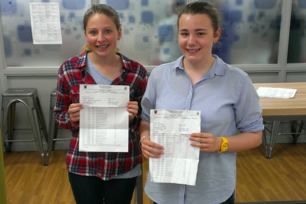 High-achieving Ponteland High School students Alex Elliott-Smith left and Anna De Natale. They received seven A*s and 13 As between them in their GCSEs