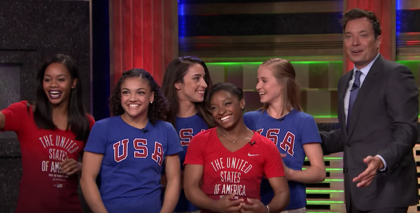 Simone Biles and Team USA Take on Jimmy Fallon in New 'Tonight Show' Game